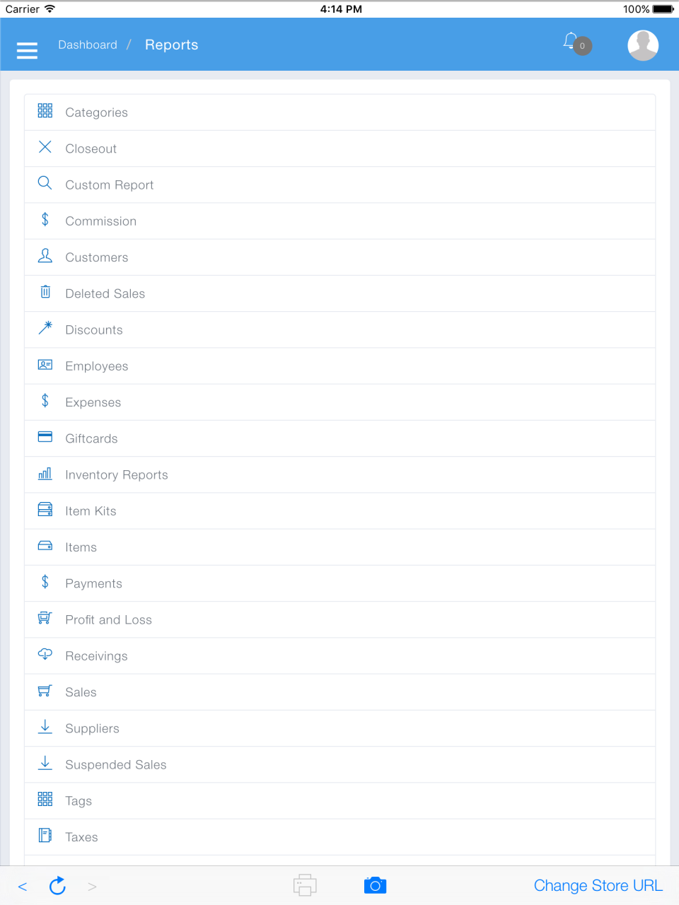 screenshot of PHP Point of Sale